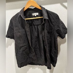 Madewell black denim shirt